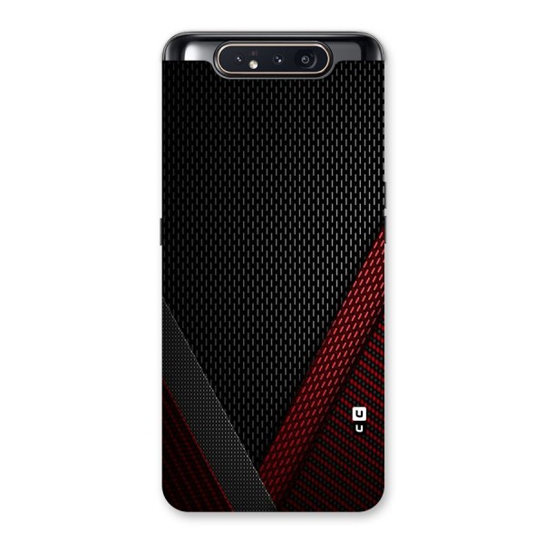 Classy Black Red Design Back Case for Galaxy A80
