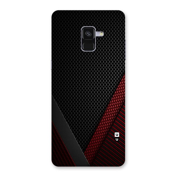Classy Black Red Design Back Case for Galaxy A8 Plus