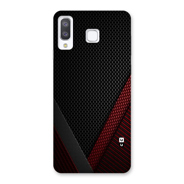 Classy Black Red Design Back Case for Galaxy A8 Star