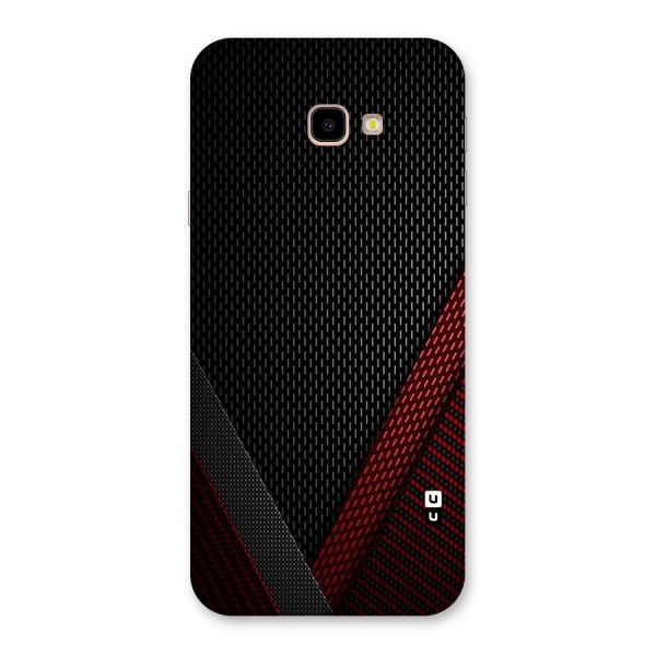 Classy Black Red Design Back Case for Galaxy J4 Plus
