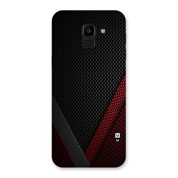 Classy Black Red Design Back Case for Galaxy J6