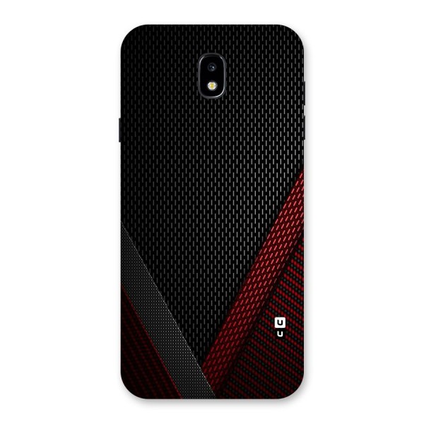 Classy Black Red Design Back Case for Galaxy J7 Pro