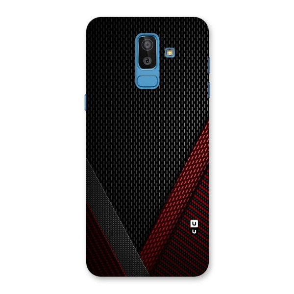 Classy Black Red Design Back Case for Galaxy J8