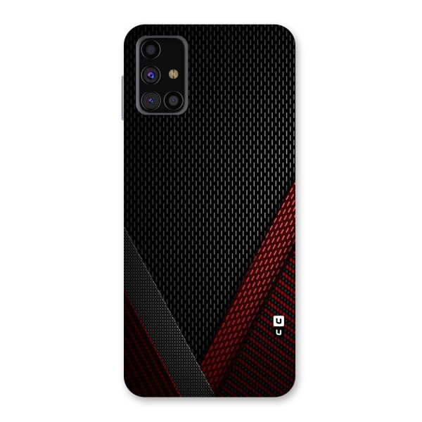 Classy Black Red Design Back Case for Galaxy M31s