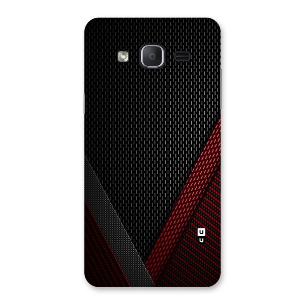 Classy Black Red Design Back Case for Galaxy On7 Pro