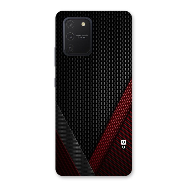 Classy Black Red Design Back Case for Galaxy S10 Lite