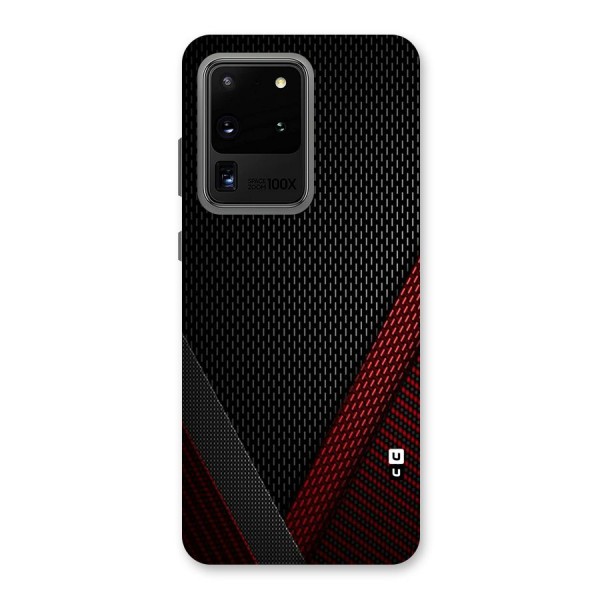 Classy Black Red Design Back Case for Galaxy S20 Ultra