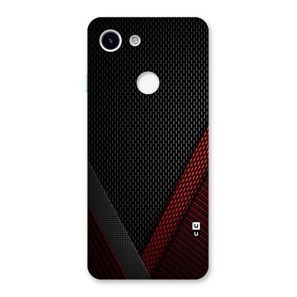 Classy Black Red Design Back Case for Google Pixel 3