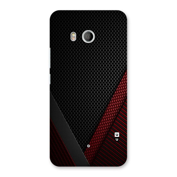 Classy Black Red Design Back Case for HTC U11