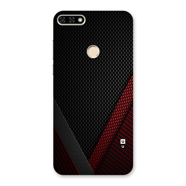 Classy Black Red Design Back Case for Honor 7A