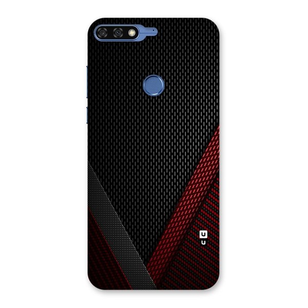 Classy Black Red Design Back Case for Honor 7C