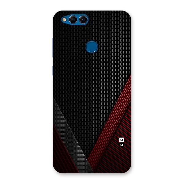 Classy Black Red Design Back Case for Honor 7X