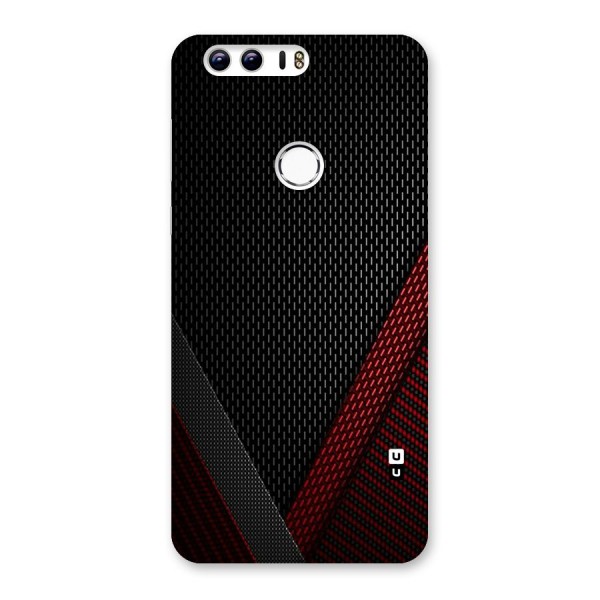 Classy Black Red Design Back Case for Honor 8