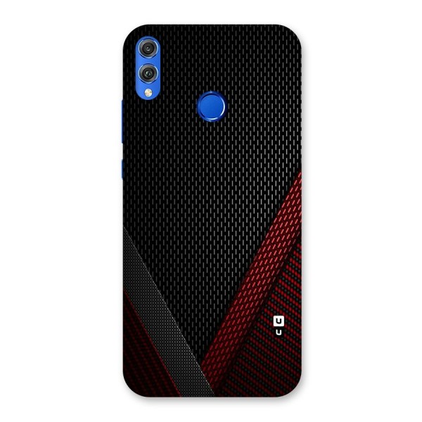 Classy Black Red Design Back Case for Honor 8X