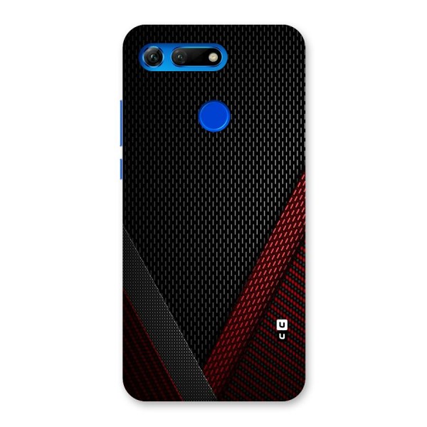 Classy Black Red Design Back Case for Honor View 20