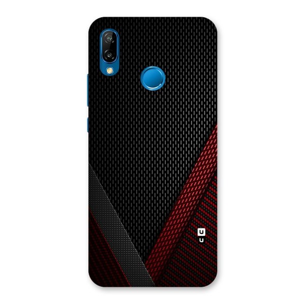 Classy Black Red Design Back Case for Huawei P20 Lite