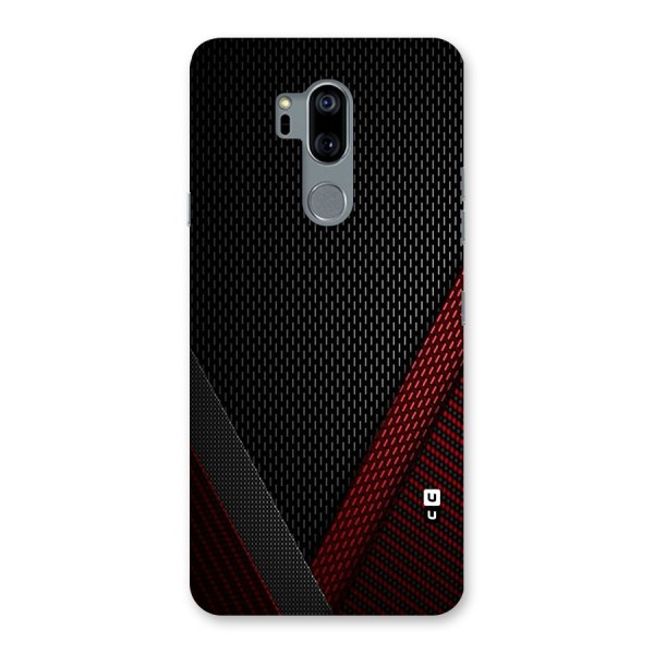 Classy Black Red Design Back Case for LG G7