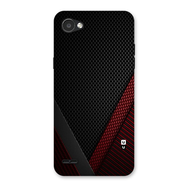 Classy Black Red Design Back Case for LG Q6