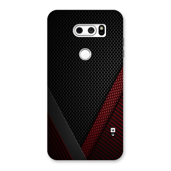 Classy Black Red Design Back Case for LG V30