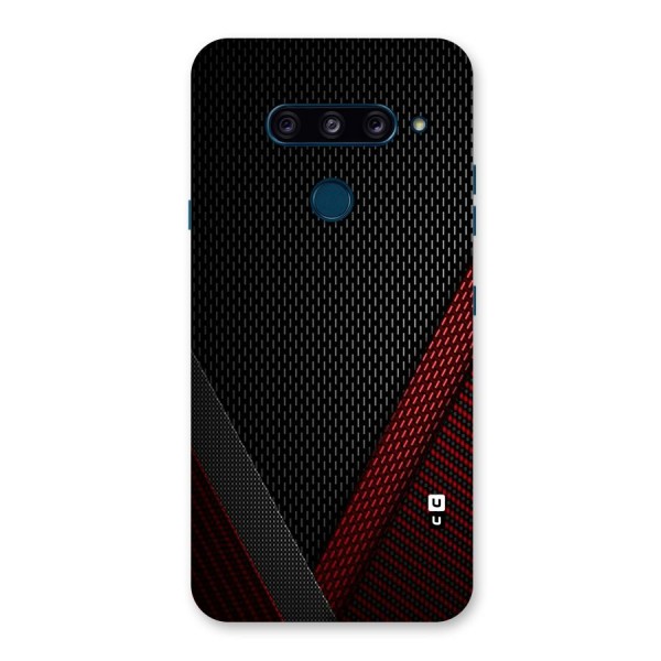Classy Black Red Design Back Case for LG  V40 ThinQ
