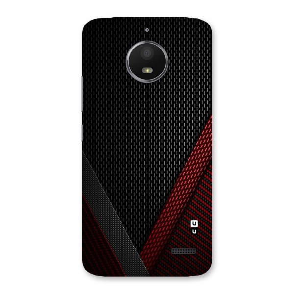 Classy Black Red Design Back Case for Moto E4