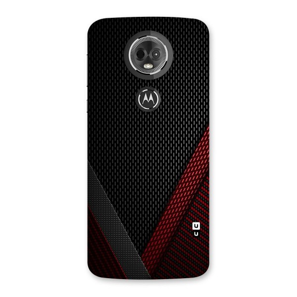 Classy Black Red Design Back Case for Moto E5 Plus