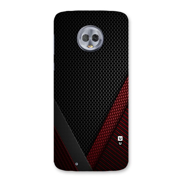 Classy Black Red Design Back Case for Moto G6