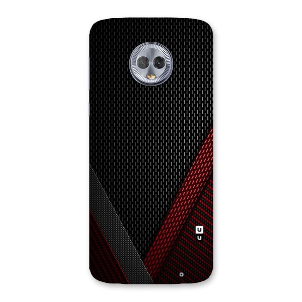 Classy Black Red Design Back Case for Moto G6 Plus