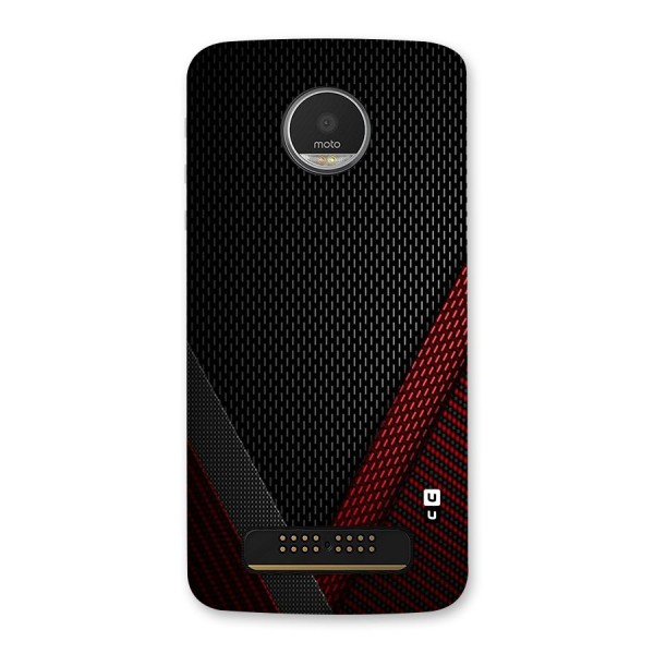 Classy Black Red Design Back Case for Moto Z Play