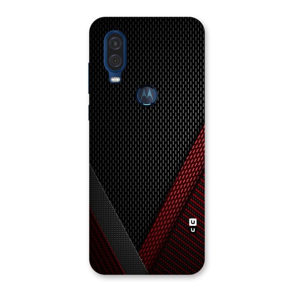 Classy Black Red Design Back Case for Motorola One Vision