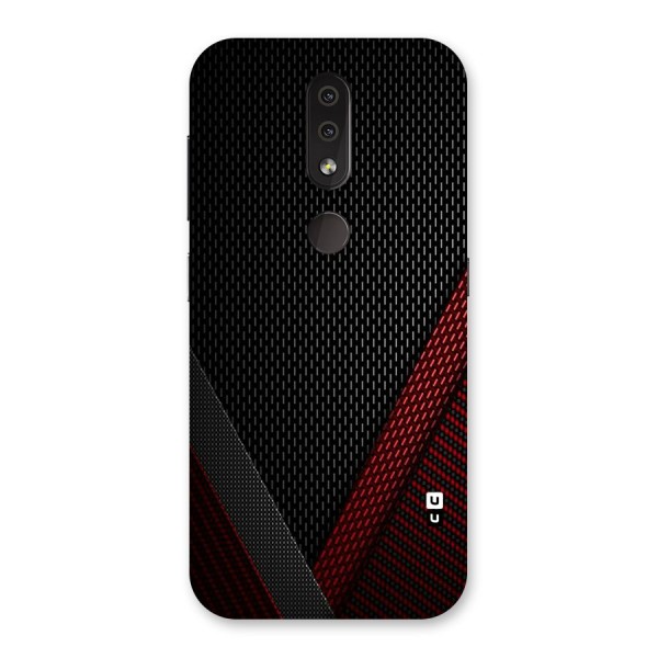 Classy Black Red Design Back Case for Nokia 4.2