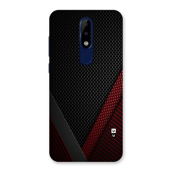 Classy Black Red Design Back Case for Nokia 5.1 Plus
