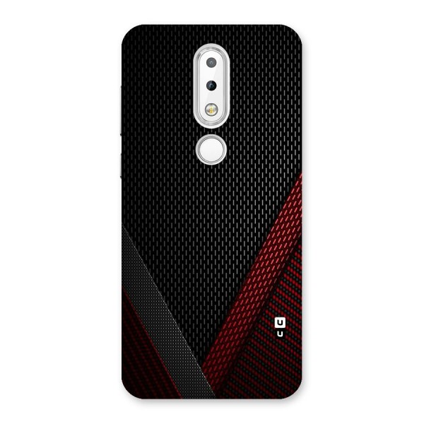 Classy Black Red Design Back Case for Nokia 6.1 Plus