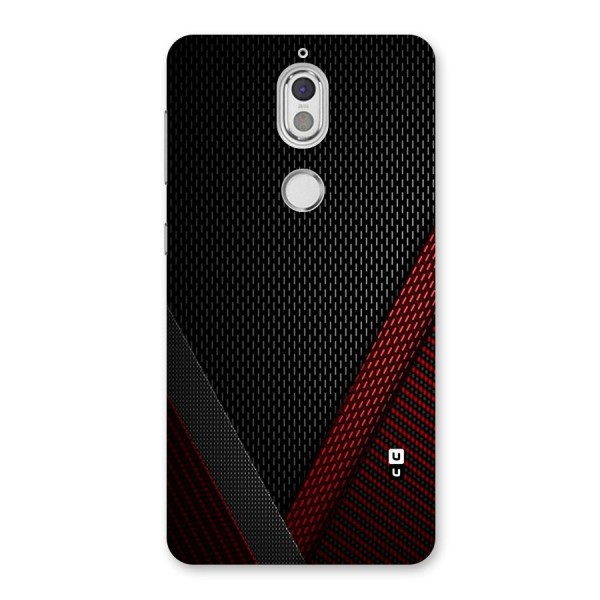 Classy Black Red Design Back Case for Nokia 7