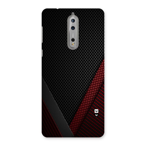 Classy Black Red Design Back Case for Nokia 8