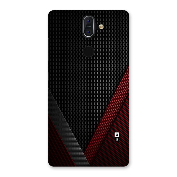 Classy Black Red Design Back Case for Nokia 8 Sirocco