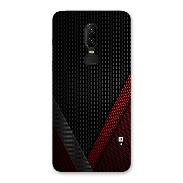 Classy Black Red Design Back Case for OnePlus 6