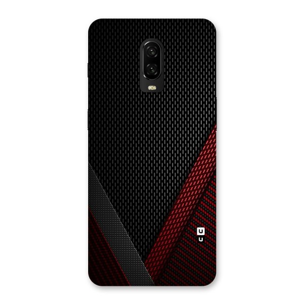 Classy Black Red Design Back Case for OnePlus 6T