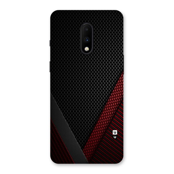 Classy Black Red Design Back Case for OnePlus 7