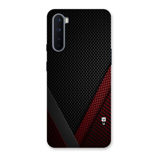Classy Black Red Design Back Case for OnePlus Nord