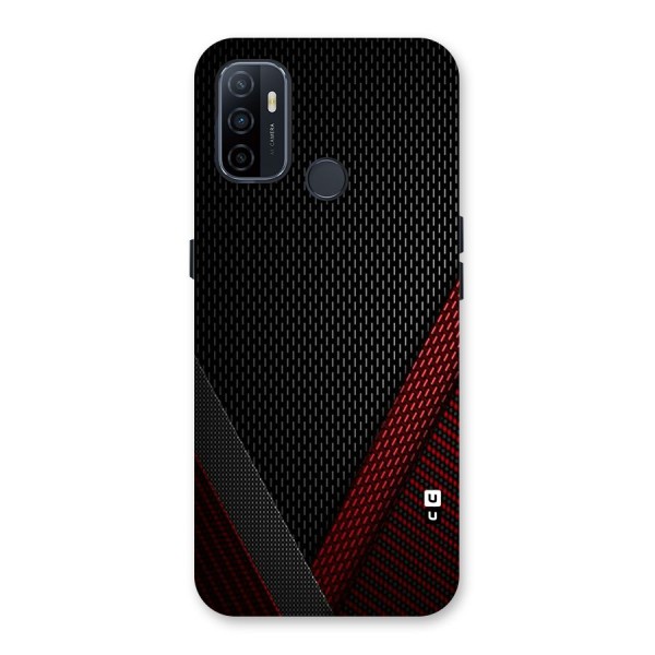 Classy Black Red Design Back Case for Oppo A53