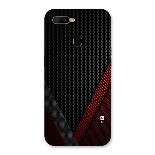 Classy Black Red Design Back Case for Oppo A5s