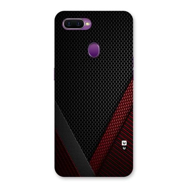 Classy Black Red Design Back Case for Oppo F9