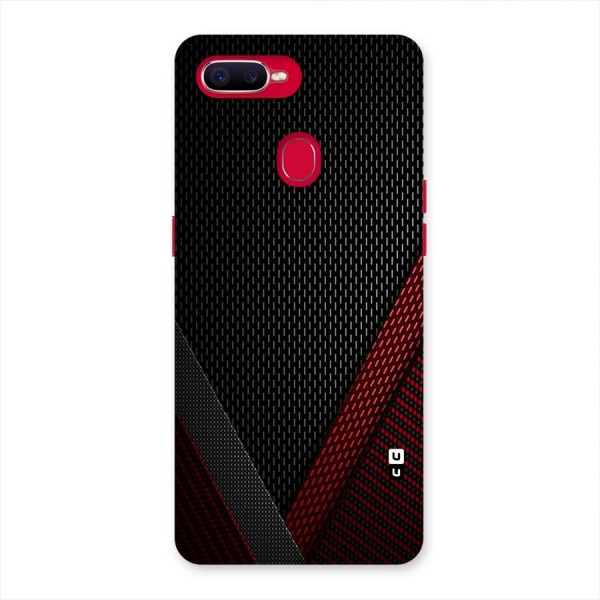 Classy Black Red Design Back Case for Oppo F9 Pro