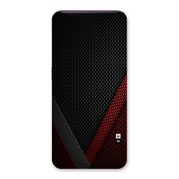 Classy Black Red Design Back Case for Oppo Find X