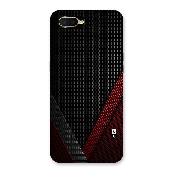 Classy Black Red Design Back Case for Oppo K1