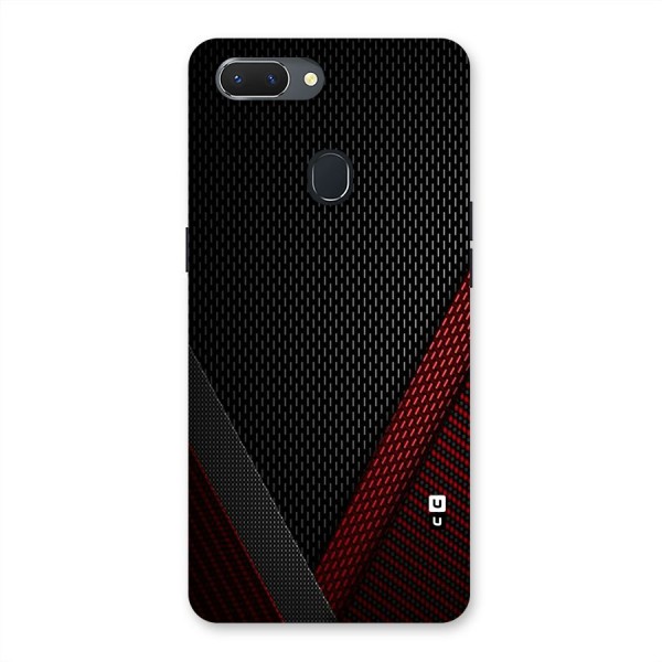 Classy Black Red Design Back Case for Oppo Realme 2