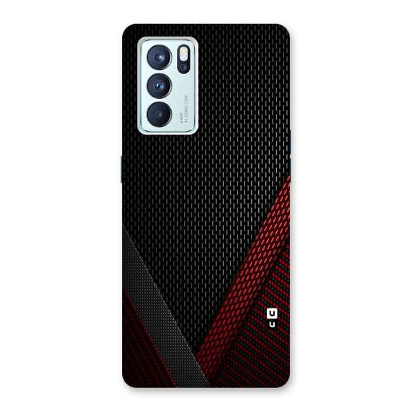 Classy Black Red Design Back Case for Oppo Reno6 Pro 5G