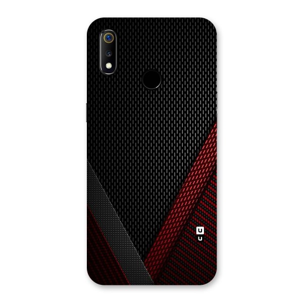 Classy Black Red Design Back Case for Realme 3