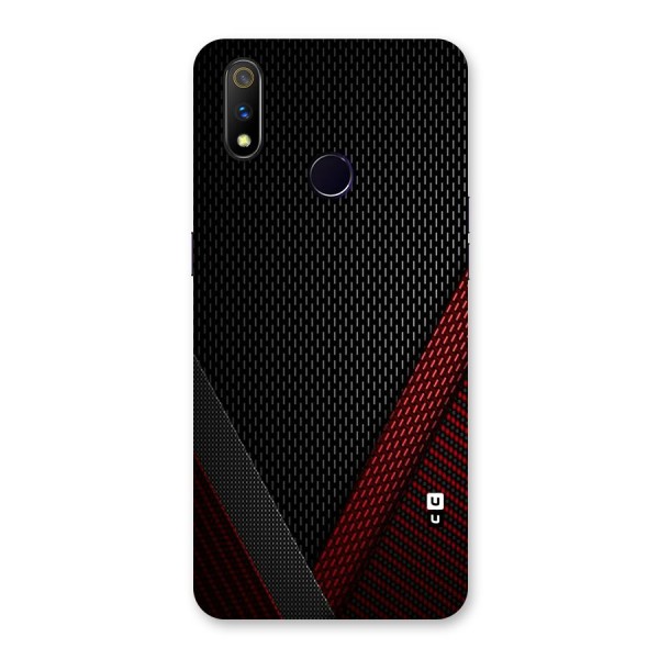 Classy Black Red Design Back Case for Realme 3 Pro